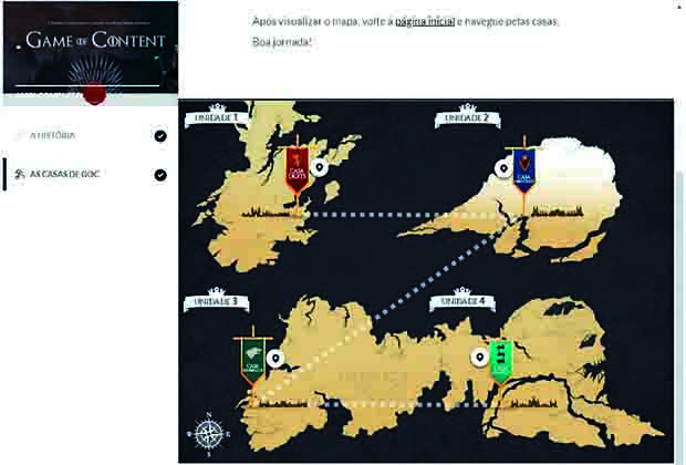 Plataforma inspirada em Game of Thrones vira conteúdo em curso de pós-graduação