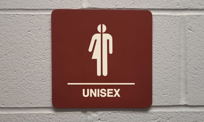 Gender,Neutral,Bathroom,Sign,That,Says,,